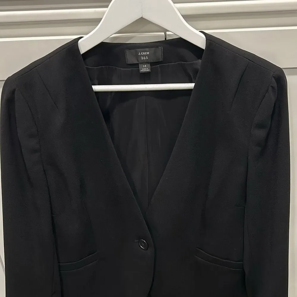 J. Crew 365 Collarless Blazer